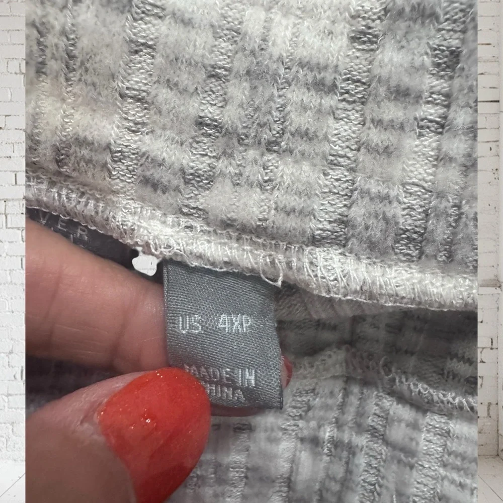 Susan Graver Gray Track Pants 4XP NWT | Modern Comfort Easy Luxe Style